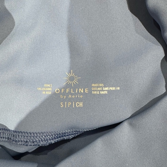 Offline by Aerie Goals 7/8 Legging Size S in Light Blue Hi Rise Mesh Detail - Picture 7 of 10